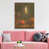 Evergreen Table – Candlelight and Calm Leinwanddruck (Insitu (Wohnzimmer))