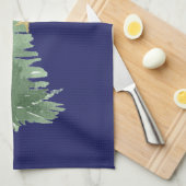 Evergreen Tree and Stars Geschirrtuch (Viertel Falte)