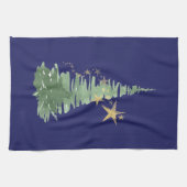 Evergreen Tree and Stars Geschirrtuch (Horizontal)