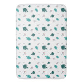 Evergreen Tree Blätter & Red Holly Berries Badematte (Vorderseite Vertikal)