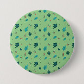 Evergreen Tree Blätter & Red Holly Berries Button (Vorderseite)