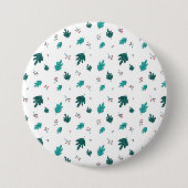 Evergreen Tree Blätter & Red Holly Berries Button (Vorderseite)