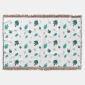 Evergreen Tree Blätter & Red Holly Berries Decke (Vorderseite)