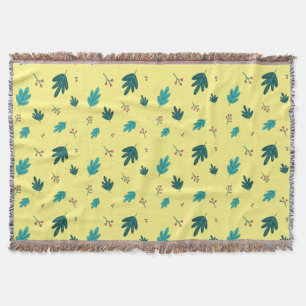 Evergreen Tree Blätter & Red Holly Berries Decke