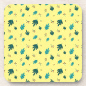 Evergreen Tree Blätter & Red Holly Berries Getränkeuntersetzer (Vorderseite)