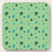 Evergreen Tree Blätter & Red Holly Berries Getränkeuntersetzer (Vorderseite)