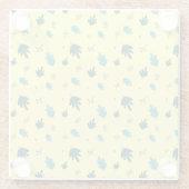 Evergreen Tree Blätter & Red Holly Berries Glasuntersetzer (Rückseite)