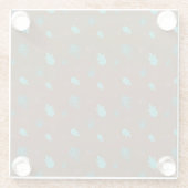 Evergreen Tree Blätter & Red Holly Berries Glasuntersetzer (Rückseite)