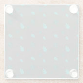 Evergreen Tree Blätter & Red Holly Berries Glasuntersetzer (Rückseite)