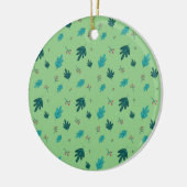 Evergreen Tree Blätter & Red Holly Berries Keramik Ornament (Links)