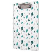 Evergreen Tree Blätter & Red Holly Berries Klemmbrett (Links)