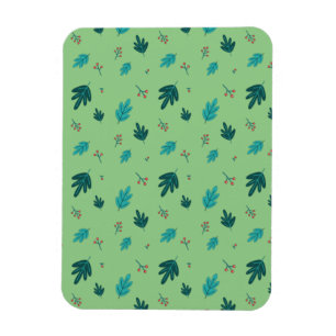 Evergreen Tree Blätter & Red Holly Berries Magnet