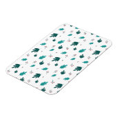 Evergreen Tree Blätter & Red Holly Berries Magnet (Linke Seite)