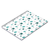 Evergreen Tree Blätter & Red Holly Berries Notizblock (Linke Seite)