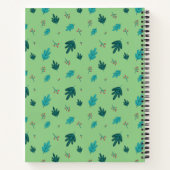 Evergreen Tree Blätter & Red Holly Berries Notizblock (Rückseite)