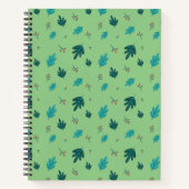 Evergreen Tree Blätter & Red Holly Berries Notizblock (Vorderseite)