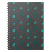 Evergreen Tree Blätter & Red Holly Berries Notizblock (Vorderseite)