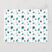 Evergreen Tree Blätter & Red Holly Berries Postkarte (Vorderseite)