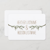 Evergreen Tree Branches Wedding Save the Date (Vorne/Hinten)