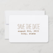 Evergreen Tree Branches Wedding Save the Date (Rückseite)