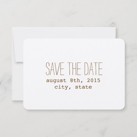 Evergreen Tree Branches Wedding Save the Date (Rückseite)