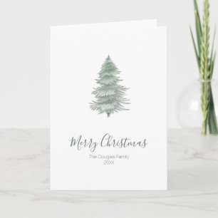 Evergreen Tree Duet Holiday Card Feiertagskarte