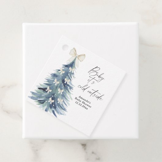 Evergreen tree mit Bohnen Baby Dusche Geschenkanhänger (Beispiel)