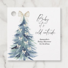 Evergreen tree mit Bohnen Baby Dusche Geschenkanhänger