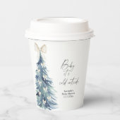 Evergreen tree mit Bohnen Baby Dusche Pappbecher (Vorderseite)