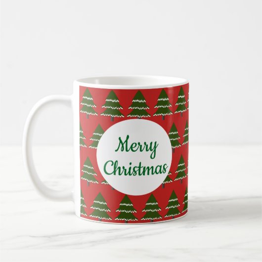 Evergreen Tree mit Schnee Kaffeetasse (Links)