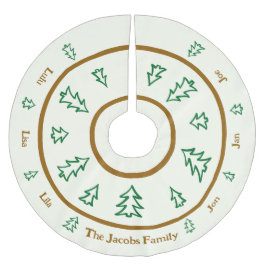 Evergreen Tree Personalisiert Holiday Tree Skirt Polyester Weihnachtsbaumdecke