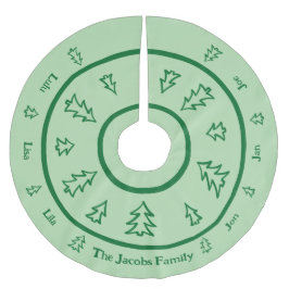 Evergreen Tree Personalisiert Holiday Tree Skirt Polyester Weihnachtsbaumdecke