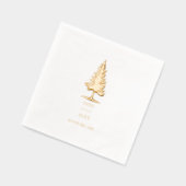 Evergreen Tree Rustic Wedding Servietten Mit Folie (Links)