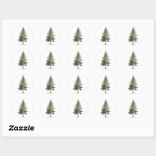 Evergreen Tree Sticker (Blatt)