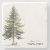 Evergreen Tree Stone Untersetzer (Vorderseite)