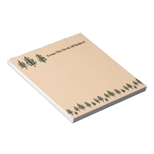 Evergreen Trees 5.5" x 6" Notepad - 40 Seiten Notizblock (angewinkelt)