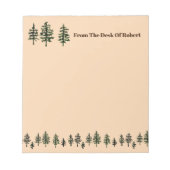 Evergreen Trees 5.5" x 6" Notepad - 40 Seiten Notizblock (Vorderseite)