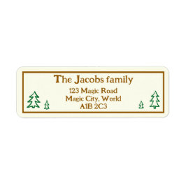 Evergreen Trees Holiday Rücksendeadresse