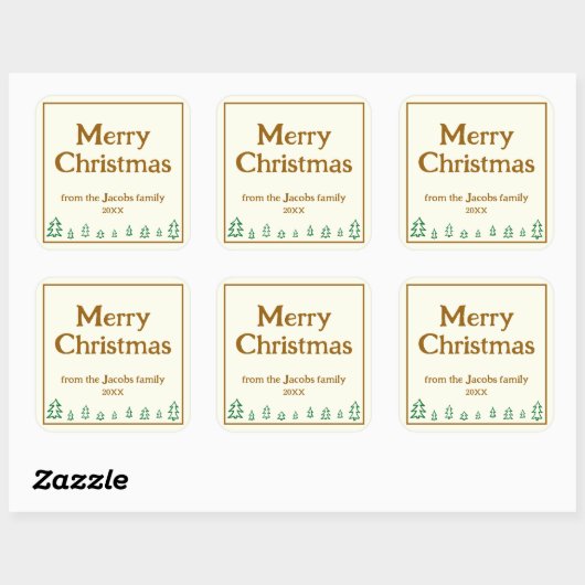 Evergreen Trees Personalisiert Holiday Stickers (Blatt)