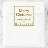 Evergreen Trees Personalisiert Holiday Stickers (Tasche)