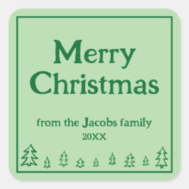 Evergreen Trees Personalisiert Holiday Stickers