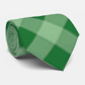 "EverGreen und Blue Gingham Karo" Neck Tie Krawatte (Gerollt)