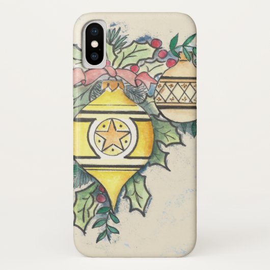 Evergreen und Gold iPhone Case (Rückseite)