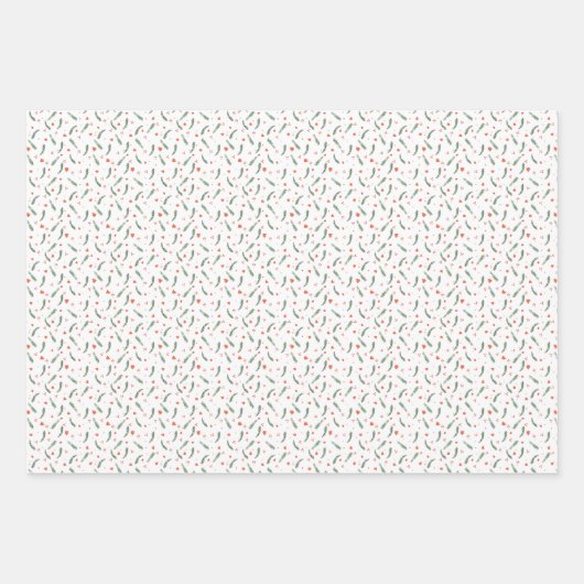Evergreen und Red Holiday Geschenkpapier Set (Vorderseite 3)