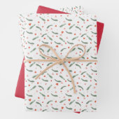 Evergreen und Red Holiday Geschenkpapier Set (Beispiel)