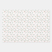 Evergreen und Red Holiday Geschenkpapier Set (Vorderseite)