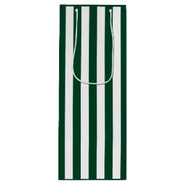 Evergreen und White Strip Geschenktüte Für Weinflaschen