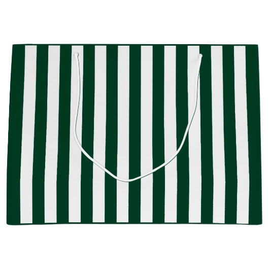 Evergreen und White Strip Große Geschenktüte (Vorderseite)