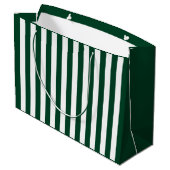Evergreen und White Strip Große Geschenktüte (Rückseite Schrägansicht)