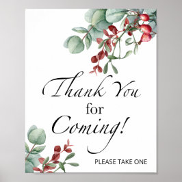 Evergreen Vielen Dank für Ihr Kommen und Ihre Teil Poster